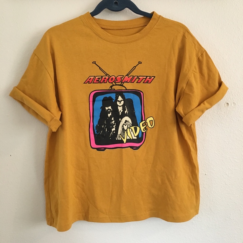 Aerosmith Mustard Yellow Tee